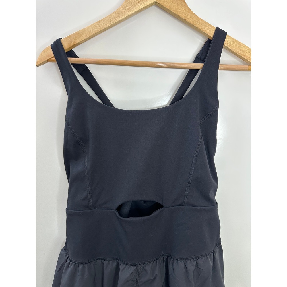 Free People FP Movement Righteous Runsie Black Pull On Romper Strappy Cutout L - Picture 13 of 16